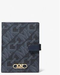 Michael Kors - Mk Empire Medium Signature Logo Passport Wallet - Lyst