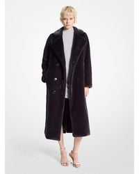 MICHAEL Michael Kors - Mk Oversized Faux Fur Double-Breasted Coat - Lyst