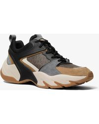 Michael Kors - Mk Chase Mixed-Media Trainer - Lyst