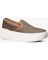 MICHAEL Michael Kors - Mk Dottie Signature Logo Platform Slip-On Trainers - Lyst