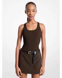 MICHAEL Michael Kors - Mk Ribbed Scoop-Neck Vest - Lyst
