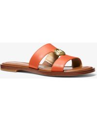 MICHAEL Michael Kors - Mk Erin Leather Sandal - Lyst