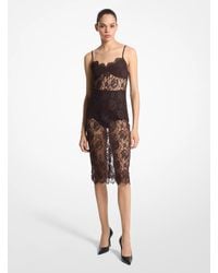 Michael Kors - Mk Floral Lace Slip Dress - Lyst