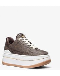MICHAEL Michael Kors - Hayes Signature Logo Platform Sneaker - Lyst