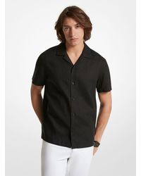 Michael Kors - Camisa de lino con cuello cubano y ajuste holgado - Lyst
