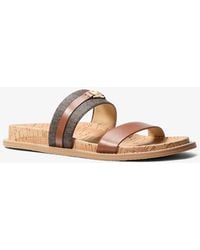 MICHAEL Michael Kors - Mk Sandale Plate Mandy À Logo Signature - Lyst