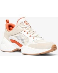MICHAEL Michael Kors - Mk Bowie Suede And Mesh Trainer - Lyst