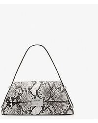 Michael Kors - Ludlow Medium Snake Embossed Leather Shoulder Bag - Lyst