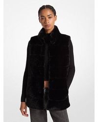 Michael Kors - Quilted Faux Fur Vest - Lyst