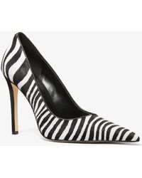 MICHAEL Michael Kors - Michael Kors Elyse Zebra Print Calf Hair Pump - Lyst