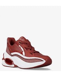 Michael Kors - Mk Toni Mixed-Media Trainers - Lyst