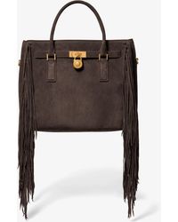 MICHAEL Michael Kors - Hamilton Moderne Large Fringed Suede Satchel - Lyst
