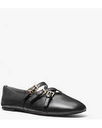 Michael Kors - Indy Flex Leather Ballet Flat - Lyst