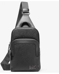 Michael Kors - Edison Scratch-Resistant Crossgrain Leather Sling Pack - Lyst