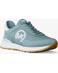 MICHAEL Michael Kors - Mk Nova Perforated Suede Trainer - Lyst