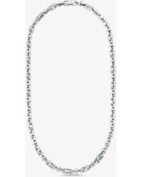 Michael Kors - Rhodium-plated Brass Astor Link Chain Necklace - Lyst