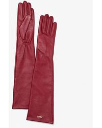 MICHAEL Michael Kors - Mk Leather Opera Gloves - Lyst