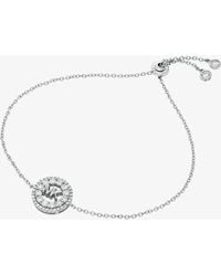 Michael Kors - Mk Fulton Precious Metal-Plated Pavé Logo Slider Bracelet - Lyst