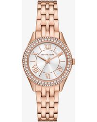 Michael Kors - Mk Mini Harlowe Pavé-Tone Watch - Lyst