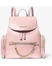 Michael Kors - Jet Set Medium Pebbled Leather Backpack - Lyst
