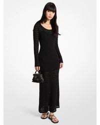 MICHAEL Michael Kors - Pointelle Scoop Neck Sweater Maxi Dress - Lyst