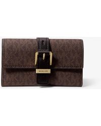 MICHAEL Michael Kors - Nolita Medium Signature Logo Tri-Fold Wallet - Lyst
