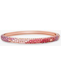 Michael Kors 14k Rose Gold-plated Ombré Pavé Ring in Pink | Lyst