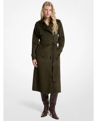 MICHAEL Michael Kors - Mk Wool Blend Belted Coat - Lyst