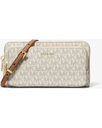MICHAEL Michael Kors - Mk Jet Set Large Signature Logo Convertible Crossbody Bag - Lyst