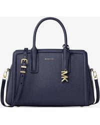 MICHAEL Michael Kors - Mk Laila Medium Leather Satchel - Lyst