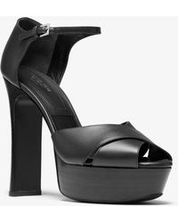michael michael kors burke leather platform sandal