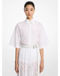Michael Kors - Silk And Cotton Taffeta Camp Shirt - Lyst