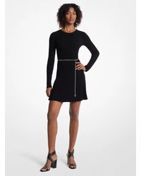 MICHAEL Michael Kors - Mk Stretch Knit Belted Dress - Lyst