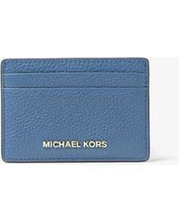 MICHAEL Michael Kors - Porta carte di credito in pelle martellata - Lyst