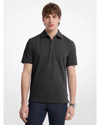 Michael Kors - Mk Bubble Knit Stretch Cotton Polo Shirt - Lyst