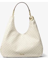 MICHAEL Michael Kors - Mk Ellie Large Signature Logo Shoulder Bag - Lyst