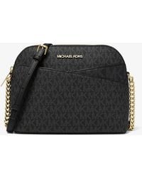 Michael Kors Outlet - Mk Borsa A Tracolla Media Jet Set Travel Bombata Con Logo - Lyst