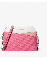 Michael Kors - Jet Set Travel Color-Block Signature Logo Crossbody Bag - Lyst