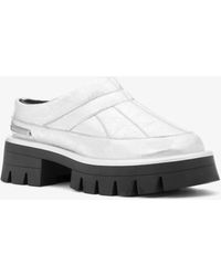MICHAEL Michael Kors - Mk Barton Crackled Metallic Leather Slipper - Lyst