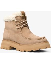 MICHAEL Michael Kors - Cade Fleece-Lined Suede Ankle Boot - Lyst