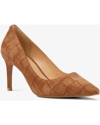MICHAEL Michael Kors - Mk Alina Flex Crocodile Embossed Suede Pump - Lyst