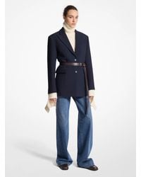 Michael Kors - Mk Wool Blend Gabardine Carved Blazer - Lyst