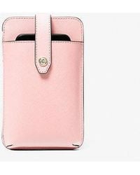 Michael Kors - Saffiano Leather Smartphone Crossbody Bag - Lyst