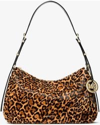 MICHAEL Michael Kors - Mk Sac Porté Épaule Nolita De Taille Moyenne En Poil De Vachette À Imprimé Léopard - Lyst