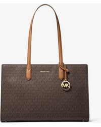 MICHAEL Michael Kors - Mk Scarlett Medium Signature Logo Tote Bag - Lyst