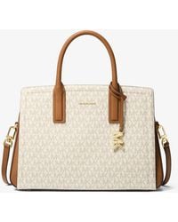 Michael Kors - Laila Medium Signature Logo Satchel - Lyst