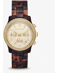 Michael Kors - Runway Chronograph Acetate Watch 38mm - Lyst