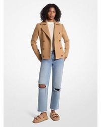 MICHAEL Michael Kors - Mk Wool Blend Peacoat - Lyst