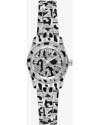 Michael Kors - Mk Petite Lexington Pavé Animal Print-Tone Watch - Lyst