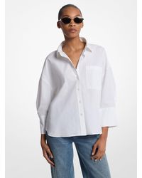MICHAEL Michael Kors - Mk Stretch Cotton Poplin Shirt - Lyst